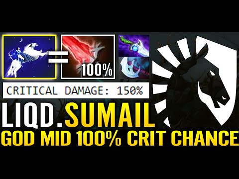 Liquid SUMAIL - GOD MID IS BACK! Mirana Wtf 100% Crit Chance 150% DMG Crazy MID Hero 7.29 Dota 2 Pro