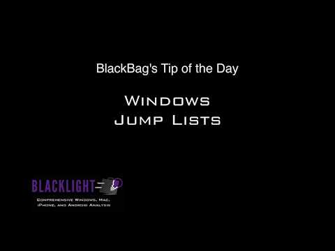 BlackBag Tip of the Day: Windows Jump Lists