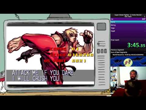 SSF2: TURBO REVIVAL (GBA - Hard) Ken WR Speedrun 9.31