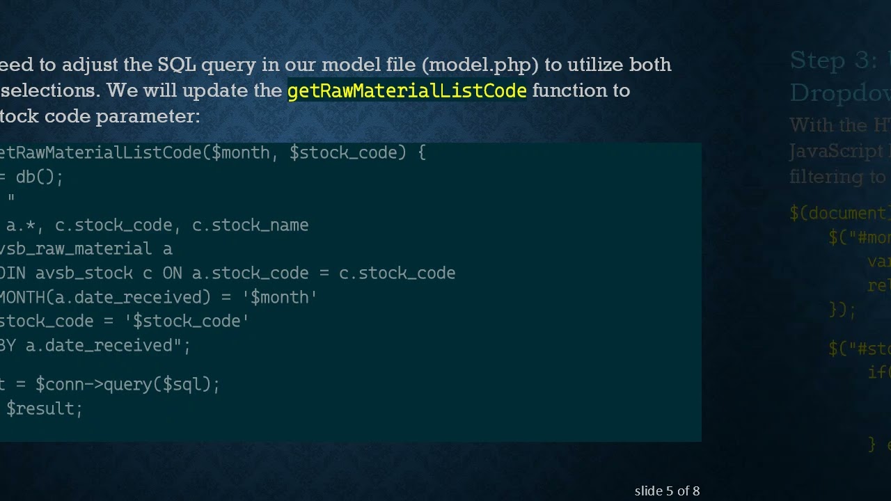 How to Filter Your Dynamic Table Using Two Dropdowns in PHP and JavaScript Filter Dynamic Table