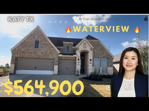 V259 - KATY TX - PERRY HOMES CÓ VIEW HỒ - PLAN 2776W - 4 camas 3,5 banheiros Garagem para 3 carros