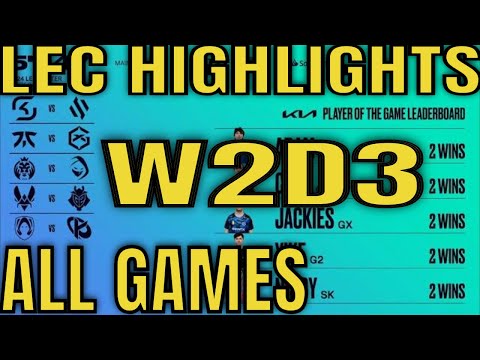 LEC Highlights Week 2 Day 3 ALL GAMES | LEC Winter W2D3