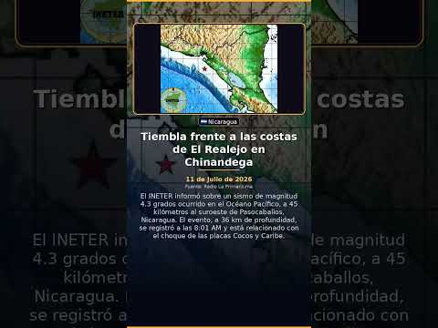Tiembla frente a las costas de El Realejo en Chinandega