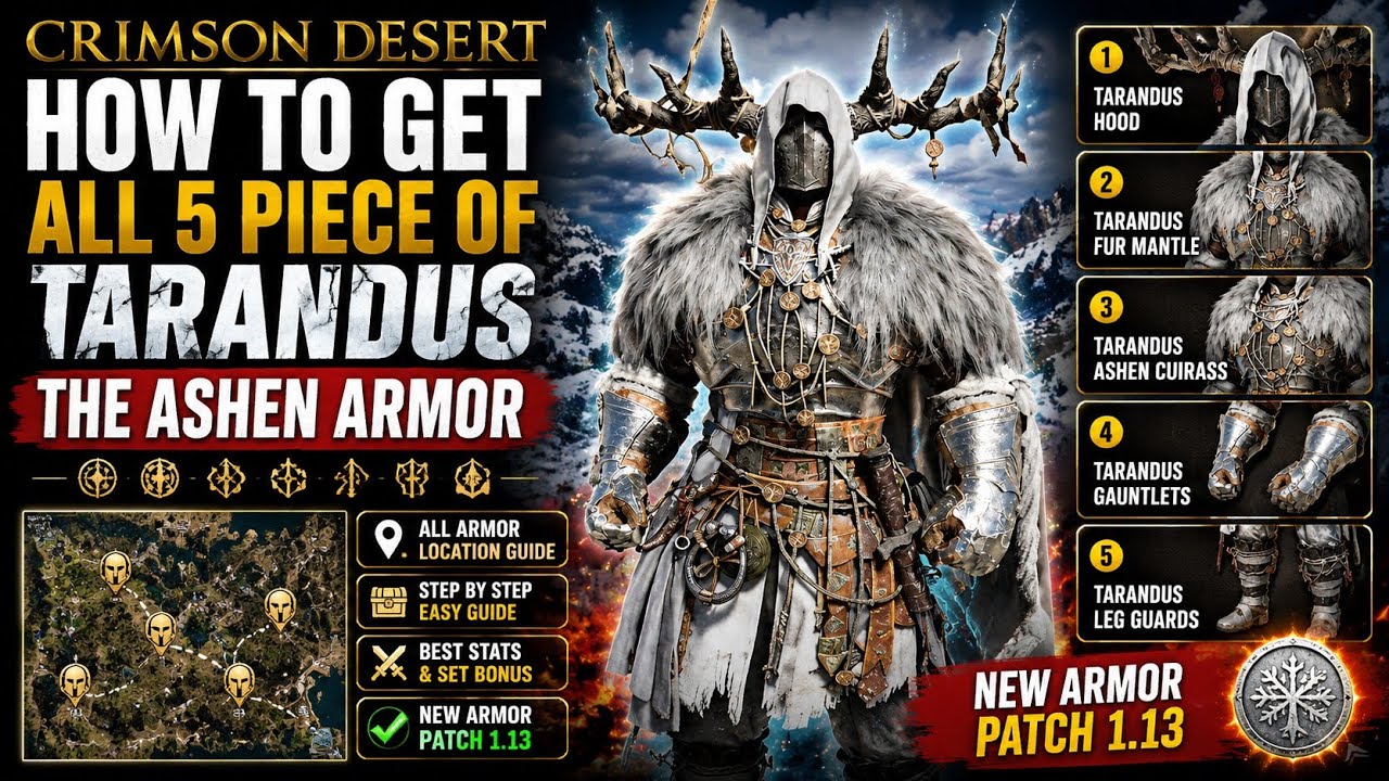 Crimson Desert - How to Get Tarandus the Ashen Armor Set - New Armor Patch 1.13
