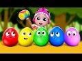 Colorful Easter Eggs Song MORE Learn Numbers And Colors Bubbleee Sing Dance And Learn
