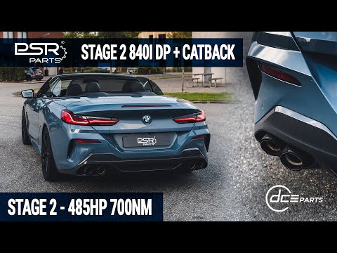 BMW G14 840i DCE Catback & 200 Cell Downpipe 485HP 700NM Stage 2 Tuning Remap 🔥 Quad Tips Exhaust