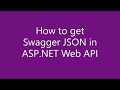 How To Get Swagger Json In ASP NET WebAPI