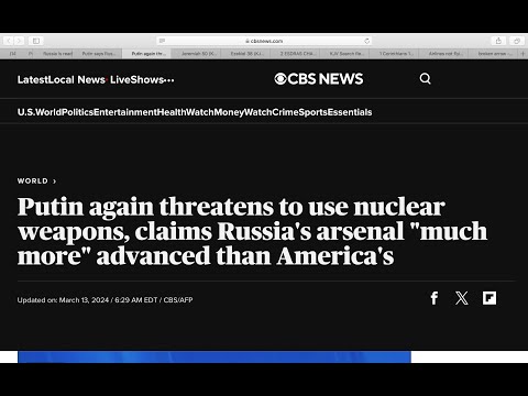 Putin warns Russia is ready to use Nuclear Weapons if Sovereignty Threatened