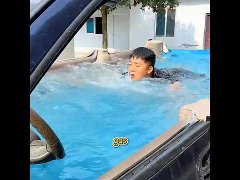 Have you ever seen a car you can swim in?#funny #pets #shuorts