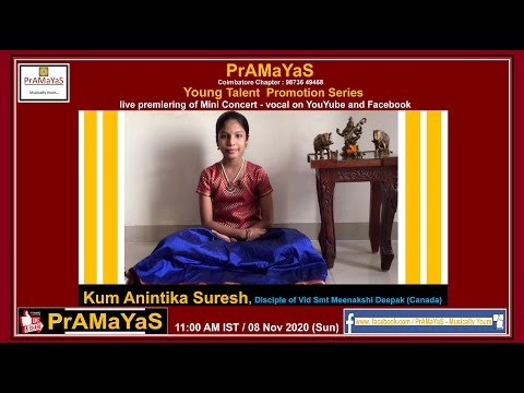 Kum Anintika Suresh in 'PrAMaYaS Young Talent Promotion Series' - 08 Nov 2020 (Sun)