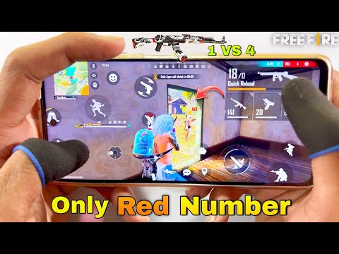 solo vs squad only red number full map ranked gameplay with 3 finger claw handcam free fire max Video