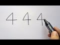 444 with How to draw a castle easily