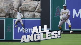 ALL ANGLES of Denzel Clarke's INSANE grab vs. the Angels!