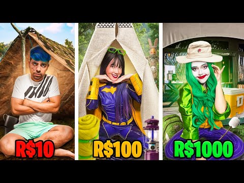 24 HORAS NO ACAMPAMENTO DE R$10, R$100 E R$1 000!