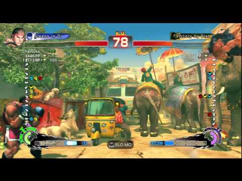 chamuka [Ryu] Vs ashmeista [Balrog] SSF4 AE Online Ranked Matches - PSN