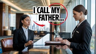 Receptionist Humiliates Girl Not Knowing Her Father Owns the Hotel – A Story of Karma and Justice