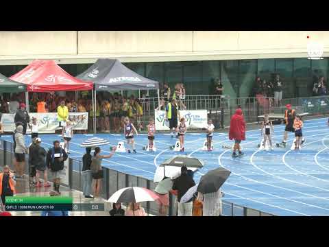 Girls Under 9 100m H8 - 2020 State Combined Events Championships // LAVicTV