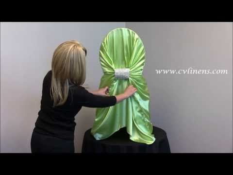 How to tie a Universal Satin Self Tie Chair Cover
