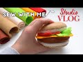 Making A Felt Burger For Pretend Play Hand Sewing Process Studio Vlog PDF Pattern