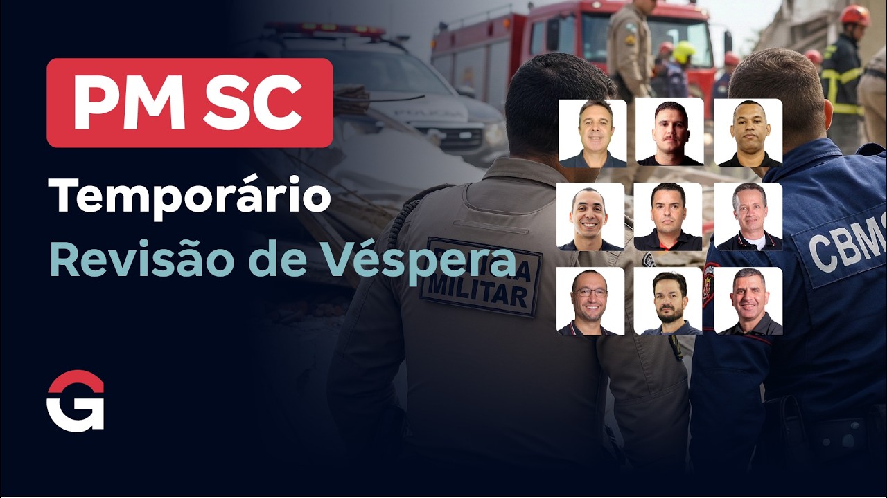 Concurso PM SC Temporário | Revisão de Véspera para Soldado