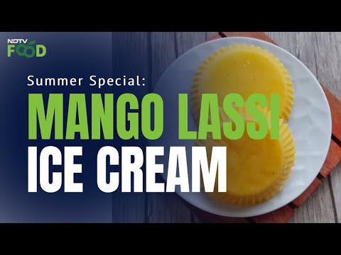 How To Make Mango Lassi Ice Cream | Easy Mango Lassi Ice Cream Recipe Video