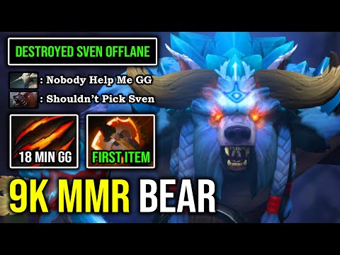 100% DELETED PRO OFFLANE SVEN with 18Min GG and First Item Battle Fury Ursa Immortal 9K MMR DotA 2