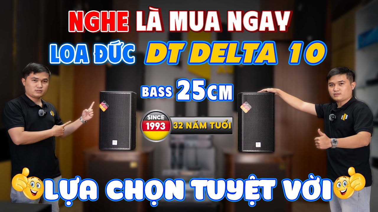 Video sản phẩm Loa Karaoke DT Delta10 (full bass 25cm, 2 đường tiếng)