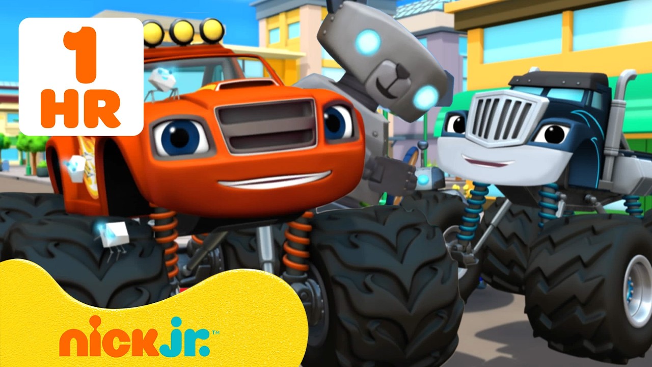 Blaze & Crusher's Wackiest Robot Builds! 🤖 | 1 Hour | Blaze and the Monster Machines | Nick Jr.