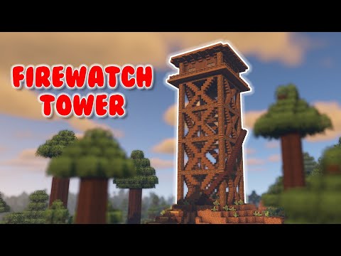 Minecraft | Como construir uma torre Firewatch! (Fortnite Lonely Lodge no Minecraft!)