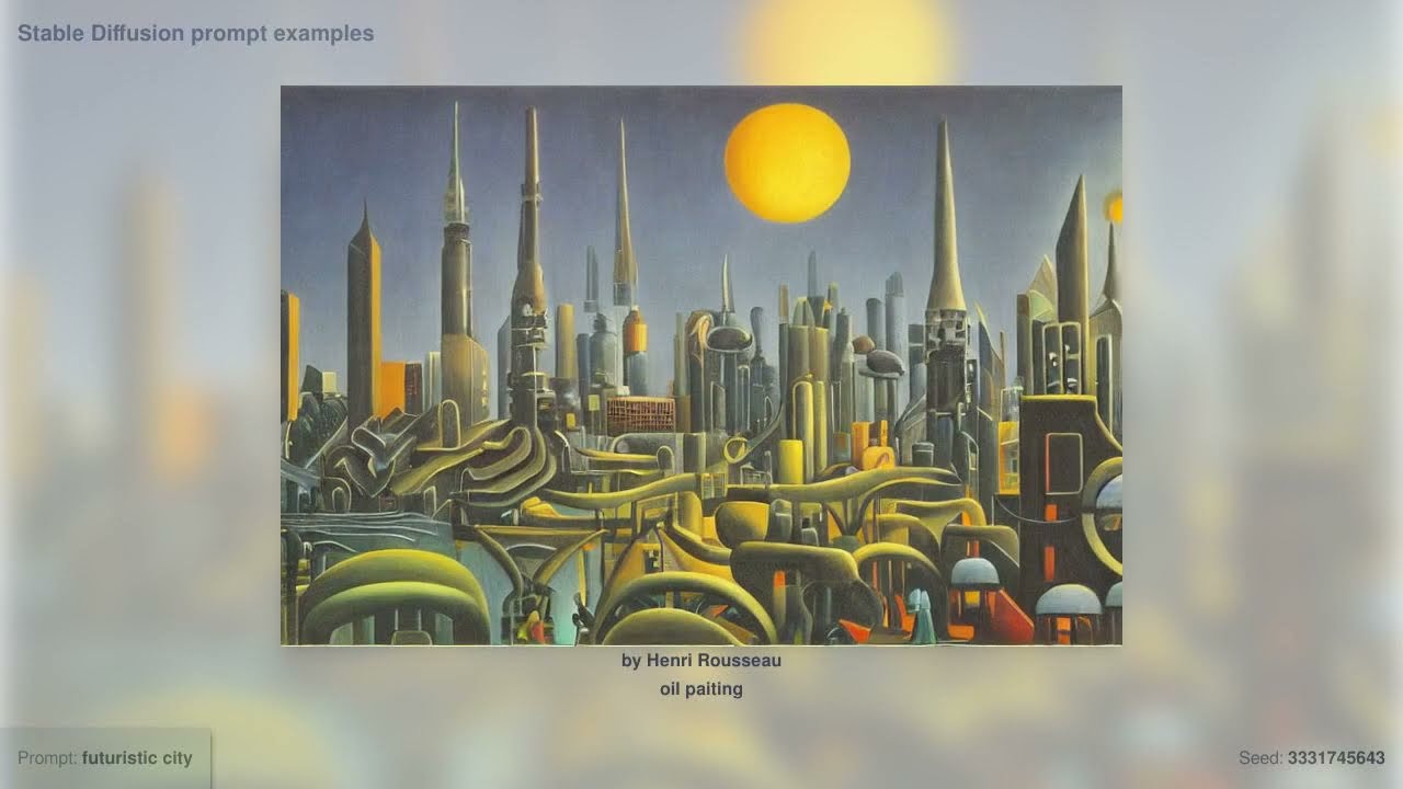 Stable Diffusion - Futuristic cities - Prompt examples