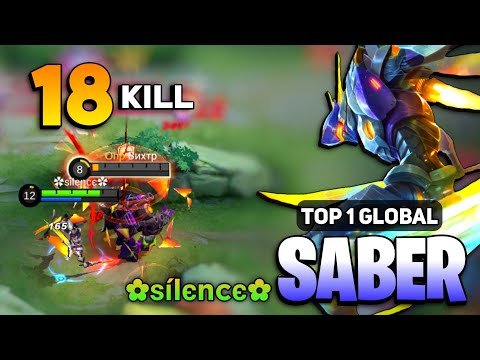 Saber KING! 1 Combo Instant Kill [ Top 1 Global Saber Best Build ] By ✿ѕílєncє✿ - Mobile Legends