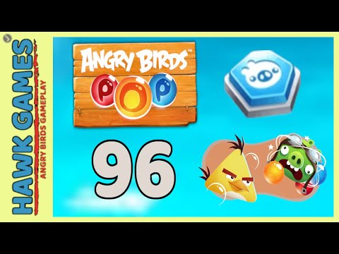 Angry Birds Stella POP Bubble Shooter Level 96 - Walkthrough, No Boosters
