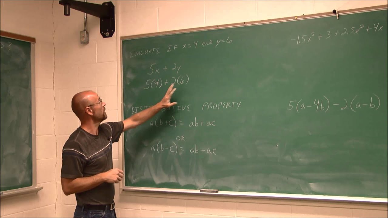 MATH085 Section 5.1 Simplifying and Evaluating Algebraic Expressions