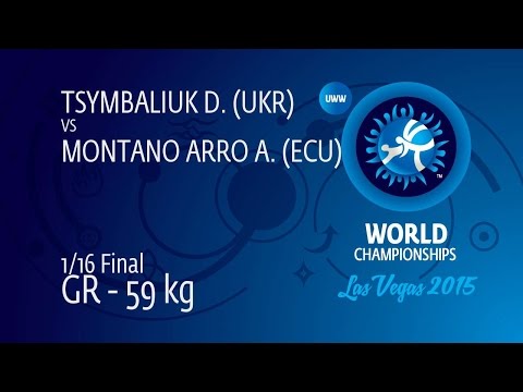 1/16 GR - 59 kg: A. MONTANO ARRO (ECU) df. D. TSYMBALIUK (UKR) by TF, 10-0