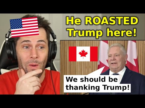 American Reacts to Doug Ford ROASTING Donald Trump