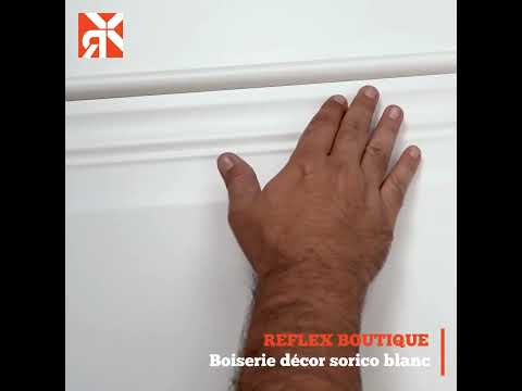 Carrelage mur Boiserie décor sorico blanc