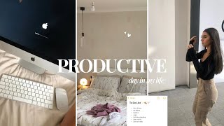 PRODUCTIVE DAY IN MY LIFE | birthday prep, getting back into routine & romanticising life 🫧🤍🪩