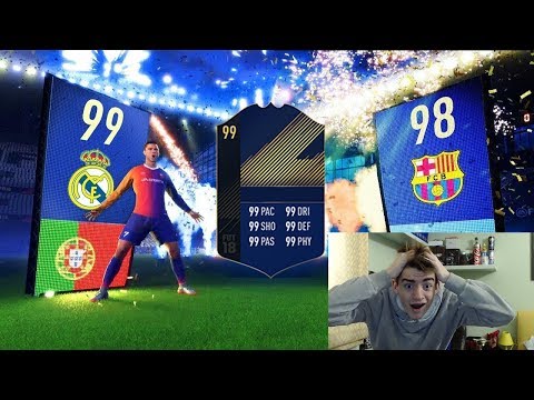 WALKOUT DEL REAL MADRID + 3 IF IN A PACK !!! TOTY PACK OPENING FIFA 18 ITA