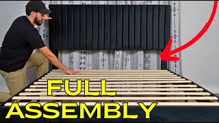 Allewie Platform Bed Frame Assembly with Tufted