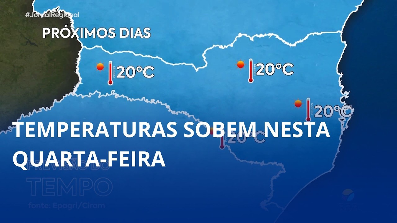 Ar mais quente eleva as temperaturas, mas o frio continua nas primeiras horas do dia.