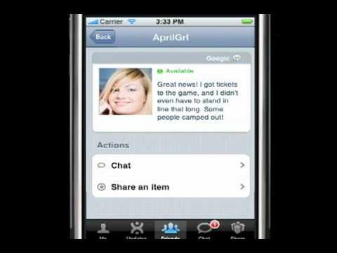 Apple iPhone Xumii Social Networking App Demo