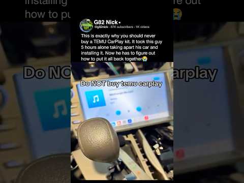 This is exactly why you should never buy a TEMU CarPlay kit. It took this guy 5 hours alone taking