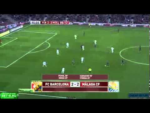 Camacho Goal - Barcelona 2 2 Malaga_ 16/01/2013
