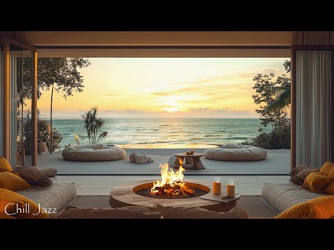 Positive April Jazz - Morning Oceanfront Ambience with Spring Jazz Bossa Nova Music to Work, Study