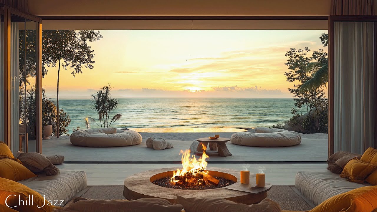 Positive April Jazz - Morning Oceanfront Ambience with Spring Jazz Bossa Nova Music to Work, Study