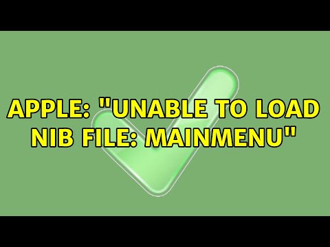 Apple: "Unable to load nib file: MainMenu"