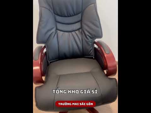 Ghế Giám Đốc Bọc Da Cao Cấp Tay Gỗ - GGĐ6