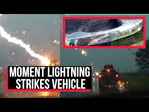 Watch: Lightning strikes car on highway in Kansas | Cobrapost
