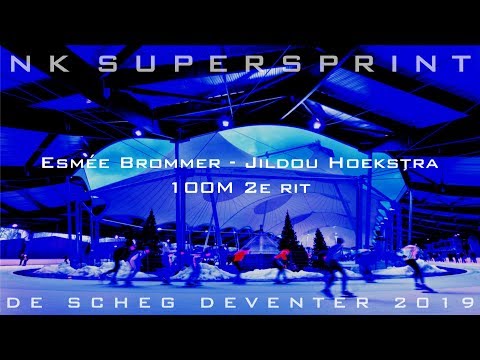Esmée Brommer - Jildou Hoekstra 100m 2e rit NK Super Sprint De Scheg Deventer 2019