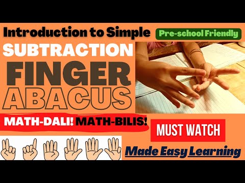 FINGER ABACUS: Introduction to Simple Subtraction (Pagbabawas/ Minus) | Kids Can Tell